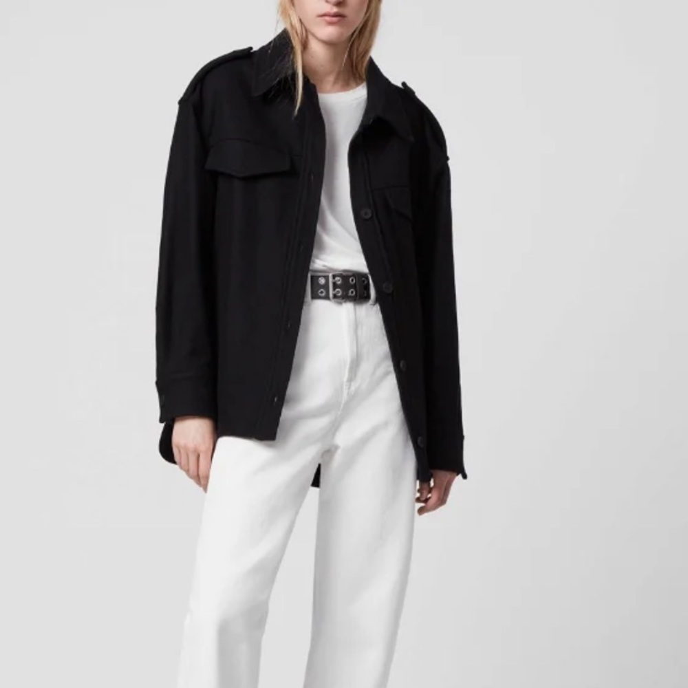 BRAND NWT Allsaints Emery Jacket Size US 2 Black